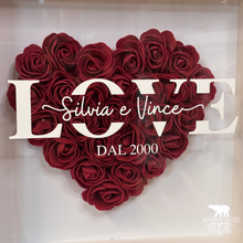 Carica l'immagine nel visualizzatore di Gallery, Shadow box LOVE – Un cuore, un nome, una storia d' amore!